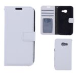 Telefoon Wallet Bookcase geschikt voor Samsung Galaxy A3 2017-Portemonnee telefoonhoesje voor Bankpassen-Kunstleer-Siliconen Houder-Magnetische sluiten- wit