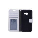 Telefoon Wallet Bookcase geschikt voor Samsung Galaxy A3 2017-Portemonnee telefoonhoesje voor Bankpassen-Kunstleer-Siliconen Houder-Magnetische sluiten- wit