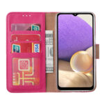 Telefoon Wallet Bookcase geschikt voor Samsung Galaxy A32 4G - Portemonnee telefoonhoesje voor Bankpassen - Hoesje voor Samsung Galaxy A32 4G - Kunstleer - Siliconen Houder - Magnetische sluiten- Roze