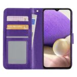 Telefoon Wallet Bookcase geschikt voor Samsung Galaxy A32 4G - Portemonnee telefoonhoesje voor Bankpassen - Kunstleer - Siliconen Houder - Magnetische sluiten - Paars