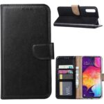 Telefoon Wallet Bookcase geschikt voor Samsung Galaxy A32 4G - Portemonnee telefoonhoesje voor Bankpassen - Kunstleer - Siliconen Houder - Magnetische sluiten- Zwart