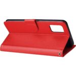 Telefoon Wallet Bookcase geschikt voor Samsung Galaxy A41 ? Portemonnee telefoonhoesje voor Bankpassen ? Hoesje voor Samsung Galaxy A41 ? Kunstleer ? Siliconen Houder ? Magnetische sluiten- Rood