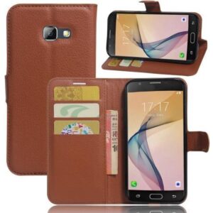 Telefoon Wallet Bookcase geschikt voor Samsung Galaxy A5 2016-Portemonnee telefoonhoesje voor Bankpassen-Kunstleer-Siliconen Houder-Magnetische sluiten- Bruin