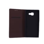 Telefoon Wallet Bookcase geschikt voor Samsung Galaxy A5 2016-Portemonnee telefoonhoesje voor Bankpassen-Kunstleer ? Siliconen Houder-Magnetische sluiten- Bruin