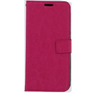 Telefoon Wallet Bookcase geschikt voor Samsung Galaxy A51 ? Portemonnee telefoonhoesje voor Bankpassen ? Hoesje voor Samsung Galaxy A51 ? Kunstleer ? Siliconen Houder ? Magnetische sluiten- Roze