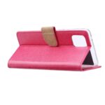 Telefoon Wallet Bookcase geschikt voor Samsung Galaxy A51 ? Portemonnee telefoonhoesje voor Bankpassen ? Hoesje voor Samsung Galaxy A51 ? Kunstleer ? Siliconen Houder ? Magnetische sluiten- Roze