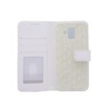 Telefoon Wallet Bookcase geschikt voor Samsung Galaxy A6 (2018 )- Portemonnee telefoonhoesje voor Bankpassen - Kunstleer - Siliconen Houder - Magnetische sluiten-  Wit