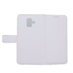 Telefoon Wallet Bookcase geschikt voor Samsung Galaxy A6 (2018 )- Portemonnee telefoonhoesje voor Bankpassen - Kunstleer - Siliconen Houder - Magnetische sluiten-  Wit