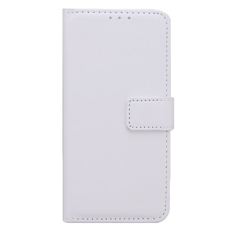 Telefoon Wallet Bookcase geschikt voor Samsung Galaxy A6 (2018 )- Portemonnee telefoonhoesje voor Bankpassen - Kunstleer - Siliconen Houder - Magnetische sluiten-  Wit