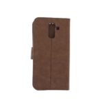 Telefoon Wallet Bookcase geschikt voor Samsung Galaxy A6 Plus 2018-Portemonnee telefoonhoesje voor Bankpassen-Kunstleer-Siliconen Houder-Magnetische sluiten- Bruin