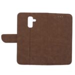 Telefoon Wallet Bookcase geschikt voor Samsung Galaxy A6 Plus 2018-Portemonnee telefoonhoesje voor Bankpassen-Kunstleer-Siliconen Houder-Magnetische sluiten- Bruin