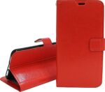 Telefoon Wallet Bookcase geschikt voor Samsung Galaxy A6 Plus (2018) - Portemonnee telefoonhoesje voor Bankpassen - Kunstleer - Siliconen Houder - Magnetische sluiten- Rood