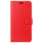 Telefoon Wallet Bookcase geschikt voor Samsung Galaxy A6 Plus (2018) - Portemonnee telefoonhoesje voor Bankpassen - Kunstleer - Siliconen Houder - Magnetische sluiten- Rood