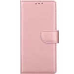 Telefoon Wallet Bookcase geschikt voor Samsung Galaxy A6 Plus (2018) - Portemonnee telefoonhoesje voor Bankpassen - Kunstleer - Siliconen Houder - Magnetische sluiten- Rose goud