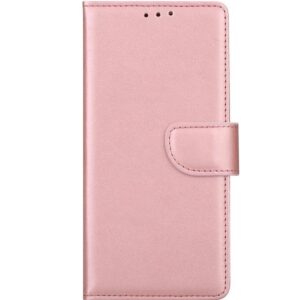 Telefoon Wallet Bookcase geschikt voor Samsung Galaxy A6 Plus (2018) - Portemonnee telefoonhoesje voor Bankpassen - Kunstleer - Siliconen Houder - Magnetische sluiten- Rose goud