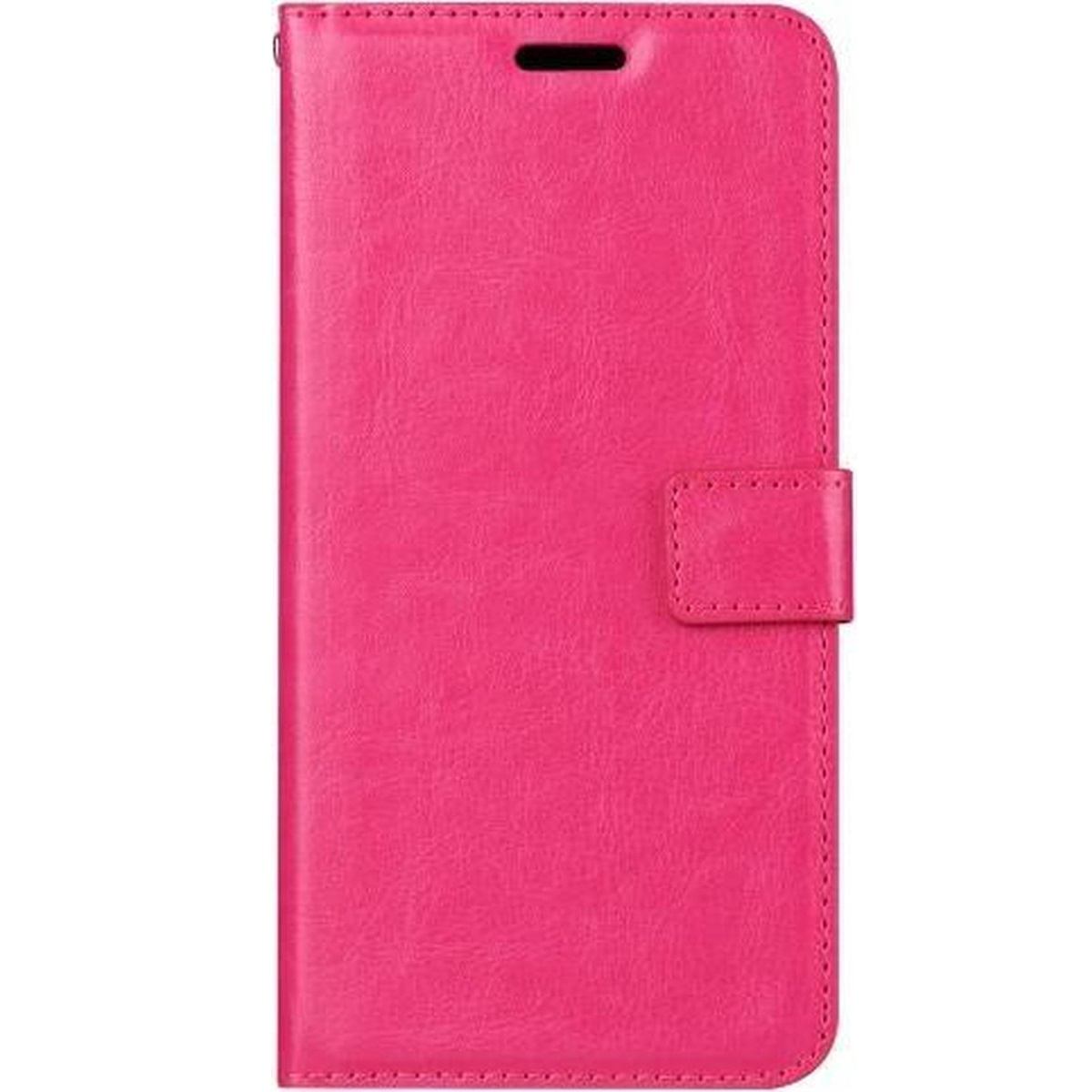 Telefoon Wallet Bookcase geschikt voor Samsung Galaxy A6 Plus (2018) - Portemonnee telefoonhoesje voor Bankpassen - Kunstleer - Siliconen Houder - Magnetische sluiten- Roze