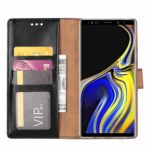 Telefoon Wallet Bookcase geschikt voor Samsung Galaxy A6 Plus 2018 - Portemonnee telefoonhoesje voor Bankpassen - Kunstleer - Siliconen Houder - Magnetische sluiten- Zwart