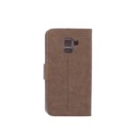 Telefoon Wallet Bookcase geschikt voor Samsung Galaxy A8 (2018)-Portemonnee telefoonhoesje voor Bankpassen-(2018)-Kunstleer-Siliconen Houder-Magnetische sluiten- Bruin