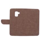 Telefoon Wallet Bookcase geschikt voor Samsung Galaxy A8 (2018)-Portemonnee telefoonhoesje voor Bankpassen-(2018)-Kunstleer-Siliconen Houder-Magnetische sluiten- Bruin