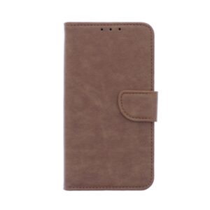 Telefoon Wallet Bookcase geschikt voor Samsung Galaxy A8 (2018)-Portemonnee telefoonhoesje voor Bankpassen-(2018)-Kunstleer-Siliconen Houder-Magnetische sluiten- Bruin