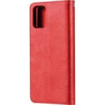 Telefoon Wallet Bookcase geschikt voor Samsung Galaxy A8 (2018) - Portemonnee telefoonhoesje voor Bankpassen - Kunstleer - Siliconen Houder - Magnetische sluiten- Rood