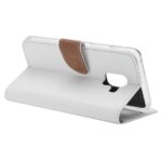 Telefoon Wallet Bookcase geschikt voor Samsung Galaxy A8 (2018) - Portemonnee telefoonhoesje voor Bankpassen - Kunstleer - Siliconen Houder - Magnetische sluiten- Wit