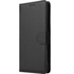 Telefoon Wallet Bookcase geschikt voor Samsung Galaxy M11 ? Portemonnee telefoonhoesje voor Bankpassen ? Hoesje voor Samsung Galaxy M11 ? Kunstleer ? Siliconen Houder ? Magnetische sluiten- Zwart