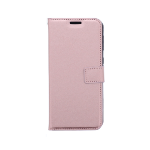 Telefoon Wallet Bookcase geschikt voor Samsung Galaxy M31 ? Portemonnee telefoonhoesje voor Bankpassen ? Hoesje voor Samsung Galaxy M31 ? Kunstleer ? Siliconen Houder ? Magnetische sluiten- Rose goud