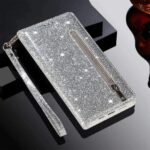 Telefoon Wallet Bookcase geschikt voor Samsung Galaxy M51 - Portemonnee telefoonhoesje voor Bankpassen - Kunstleer - Siliconen Houder - Magnetische sluiten - Zilver