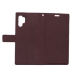 Telefoon Wallet Bookcase geschikt voor Samsung Galaxy Note 10 Plus - Portemonnee telefoonhoesje voor Bankpassen - Kunstleer - Siliconen Houder - Magnetische sluiten- Bruin