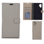 Telefoon Wallet Bookcase geschikt voor Samsung Galaxy Note 10 Plus - Portemonnee telefoonhoesje voor Bankpassen - Kunstleer - Siliconen Houder - Magnetische sluiten- Goud