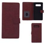 Telefoon Wallet Bookcase geschikt voor Samsung Galaxy Note 8-Portemonnee telefoonhoesje voor Bankpassen-Kunstleer-Siliconen Houder-Magnetische sluiten- Bruin