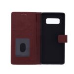 Telefoon Wallet Bookcase geschikt voor Samsung Galaxy Note 8-Portemonnee telefoonhoesje voor Bankpassen-Kunstleer-Siliconen Houder-Magnetische sluiten- Bruin