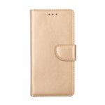 Telefoon Wallet Bookcase geschikt voor Samsung Galaxy Note 8-Portemonnee telefoonhoesje voor Bankpassen-Kunstleer-Siliconen Houder-Magnetische sluiten- Goud