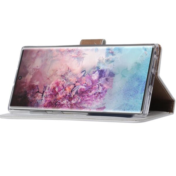 Telefoon Wallet Bookcase geschikt voor Samsung Galaxy Note 9 ? Portemonnee telefoonhoesje voor Bankpassen ? Hoesje voor Samsung Galaxy Note 9 ? Kunstleer ? Siliconen Houder ? Magnetische sluiten- wit