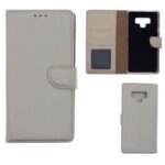 Telefoon Wallet Bookcase geschikt voor Samsung Galaxy Note 9-Portemonnee telefoonhoesje voor Bankpassen-Kunstleer-Siliconen Houder-Magnetische sluiten- Goud