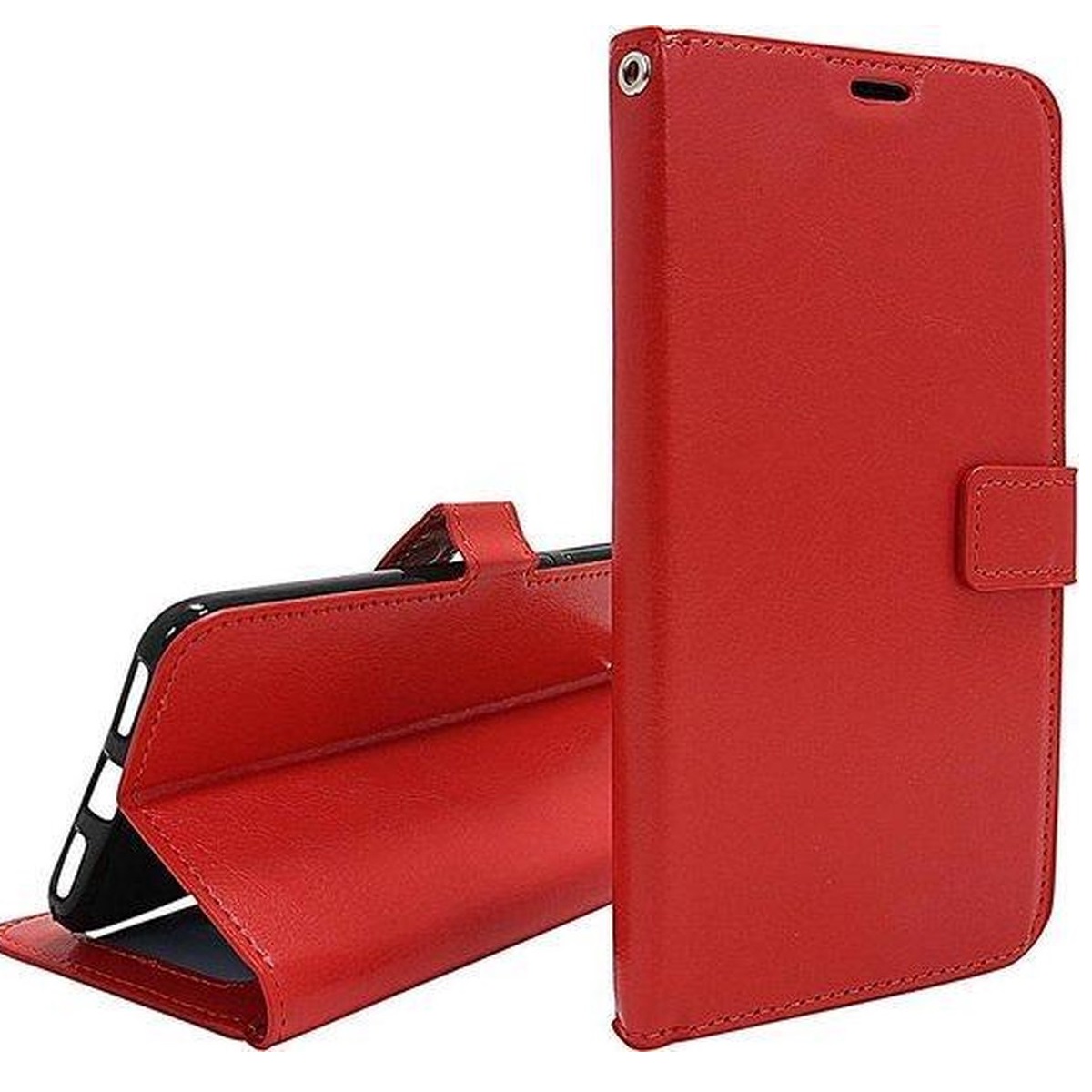 Telefoon Wallet Bookcase geschikt voor Samsung Galaxy S20FE 5G - Portemonnee  telefoonhoesje voor Bankpassen - Kunstleer - Siliconen Houder - Magnetische  sluiten- Rood - All4Gadgets