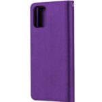 Telefoon Wallet Bookcase geschikt voor Samsung Galaxy S21 Ultra - Portemonnee telefoonhoesje voor Bankpassen - Kunstleer - Siliconen Houder - Magnetische sluiten- Paars