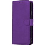 Telefoon Wallet Bookcase geschikt voor Samsung Galaxy S21 Ultra - Portemonnee telefoonhoesje voor Bankpassen - Kunstleer - Siliconen Houder - Magnetische sluiten- Paars