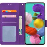 Telefoon Wallet Bookcase geschikt voor Samsung Galaxy S21 Ultra - Portemonnee telefoonhoesje voor Bankpassen - Kunstleer - Siliconen Houder - Magnetische sluiten- Paars