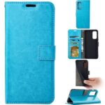 Telefoon Wallet Bookcase geschikt voor Samsung Galaxy S6 ? Portemonnee telefoonhoesje voor Bankpassen ? Hoesje voor Samsung Galaxy S6 ? Kunstleer ? Siliconen Houder ? Magnetische sluiten- Turquoise