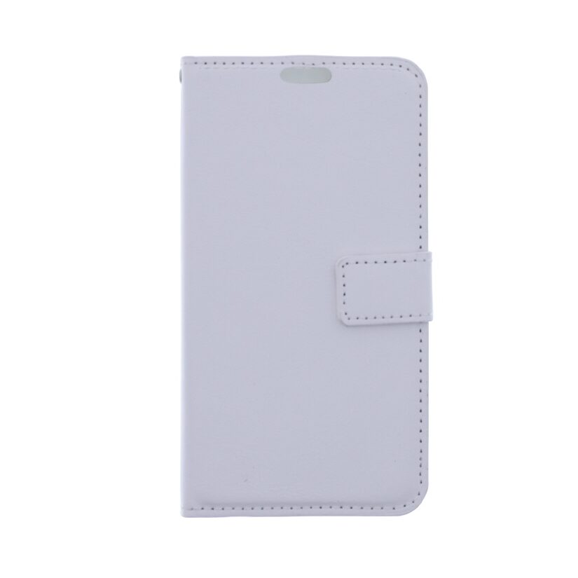 Telefoon Wallet Bookcase geschikt voor Samsung Galaxy S6-Portemonnee telefoonhoesje voor Bankpassen-Kunstleer-Siliconen Houder-Magnetische sluiten- wit
