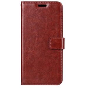 Telefoon Wallet Bookcase geschikt voor Samsung Galaxy S9 - Portemonnee telefoonhoesje voor Bankpassen - Kunstleer - Siliconen Houder - Magnetische sluiten - Bruin