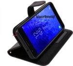 Telefoon Wallet Bookcase geschikt voor Samsung Galaxy Xcover 3 - Portemonnee telefoonhoesje voor Bankpassen - Kunstleer - Siliconen Houder - Magnetische sluiten- Zwart