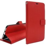 Telefoon Wallet Bookcase geschikt voor Sony Xperia 10 III ? Portemonnee telefoonhoesje voor Bankpassen ? Hoesje voor Sony Xperia 10 III ? Kunstleer ? Siliconen Houder ? Magnetische sluiten- Rood