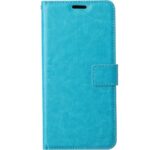 Telefoon Wallet Bookcase geschikt voor Sony Xperia 10 III ? Portemonnee telefoonhoesje voor Bankpassen ? Hoesje voor Sony Xperia 10 III ? Kunstleer ? Siliconen Houder ? Magnetische sluiten- Turquoise