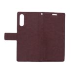Telefoon Wallet Bookcase geschikt voor Sony Xperia 10 III-Portemonnee telefoonhoesje voor Bankpassen-Kunstleer-Siliconen Houder-Magnetische sluiten- Bruin