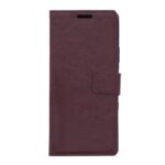 Telefoon Wallet Bookcase geschikt voor Sony Xperia 10 III-Portemonnee telefoonhoesje voor Bankpassen-Kunstleer-Siliconen Houder-Magnetische sluiten- Bruin