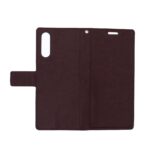 Telefoon Wallet Bookcase geschikt voor Sony Xperia 10 III-Portemonnee telefoonhoesje voor Bankpassen-Kunstleer-Siliconen Houder-Magnetische sluiten- Bruin