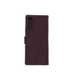 Telefoon Wallet Bookcase geschikt voor Sony Xperia 10 III-Portemonnee telefoonhoesje voor Bankpassen-Kunstleer-Siliconen Houder-Magnetische sluiten- Bruin